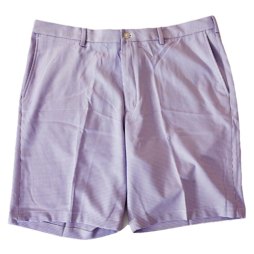 Walter Hagen Perfect 11 Purple Lavender Check Golf Shorts Men’s 42 9” Inseam